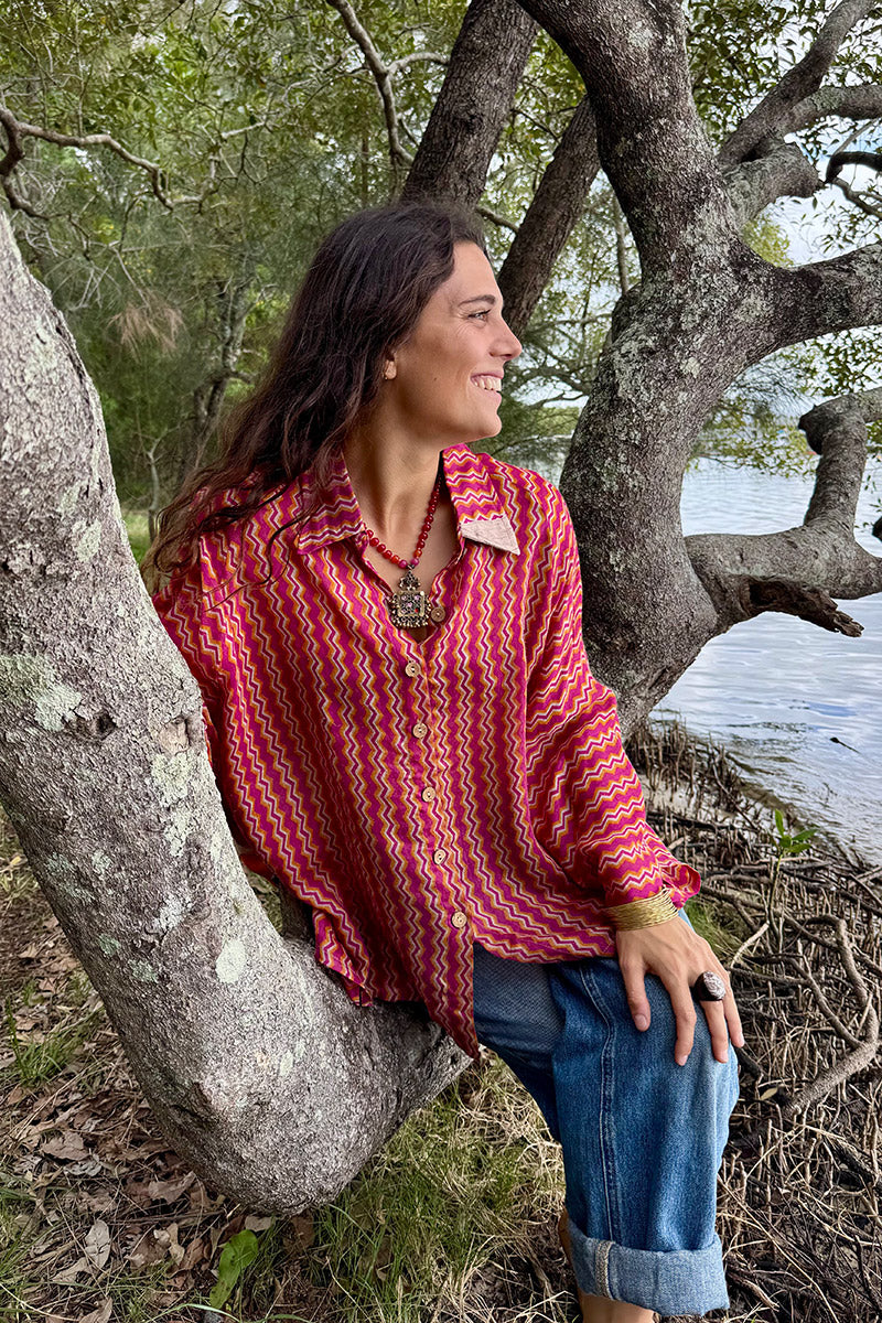 Vintage Sari Amira - Whimsy (wool/silk)