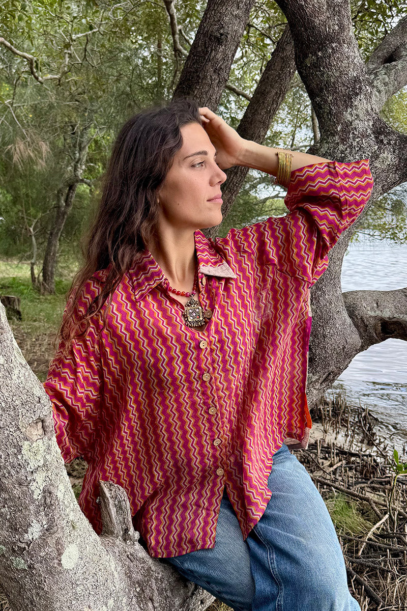 Vintage Sari Amira - Whimsy (wool/silk)
