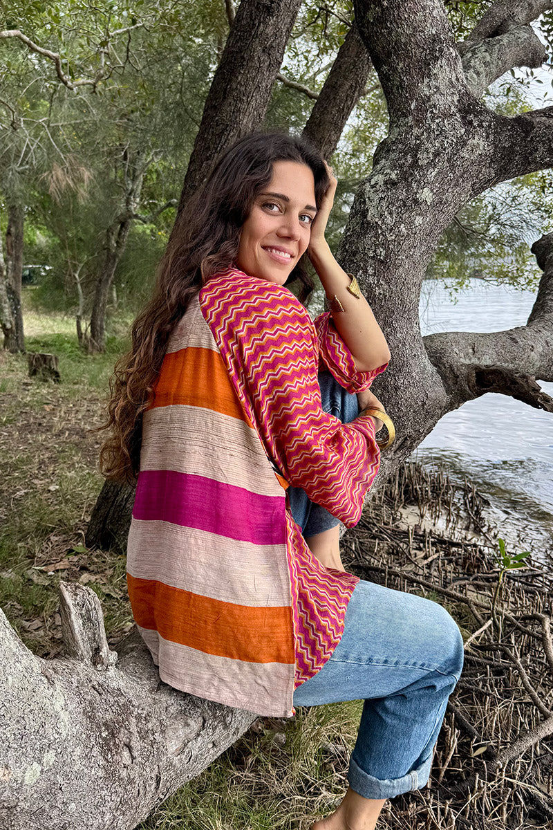 Vintage Sari Amira - Whimsy (wool/silk)