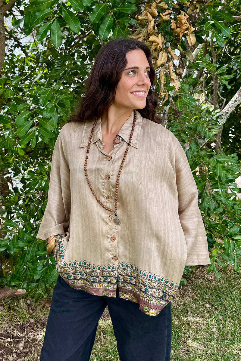 Vintage Sari Amira - Bisque (wool/silk)