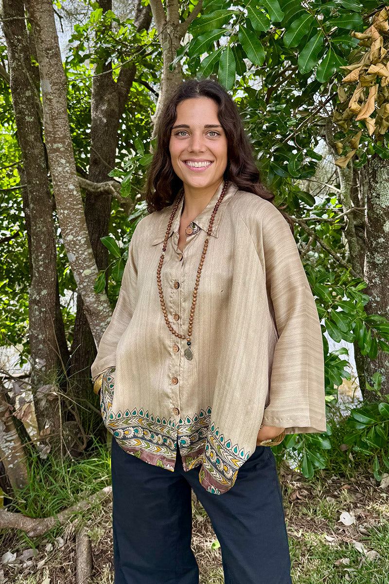 Vintage Sari Amira - Bisque (wool/silk)