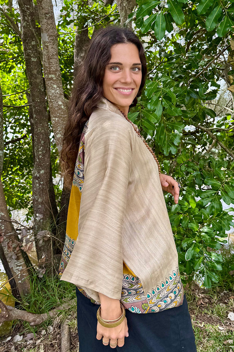 Vintage Sari Amira - Bisque (wool/silk)
