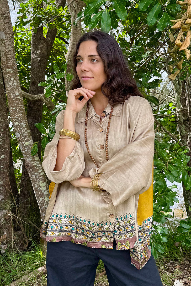 Vintage Sari Amira - Bisque (wool/silk)