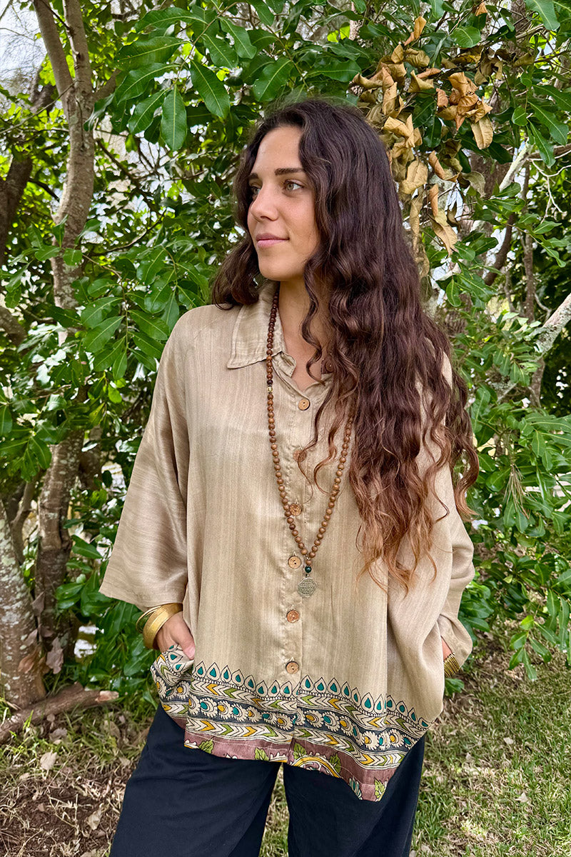 Vintage Sari Amira - Bisque (wool/silk)