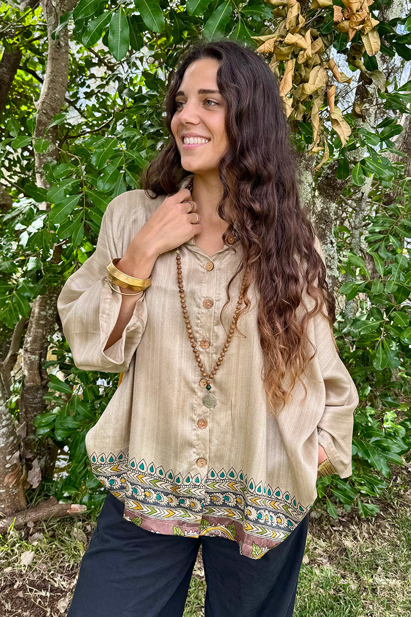 Vintage Sari Amira - Bisque (wool/silk)