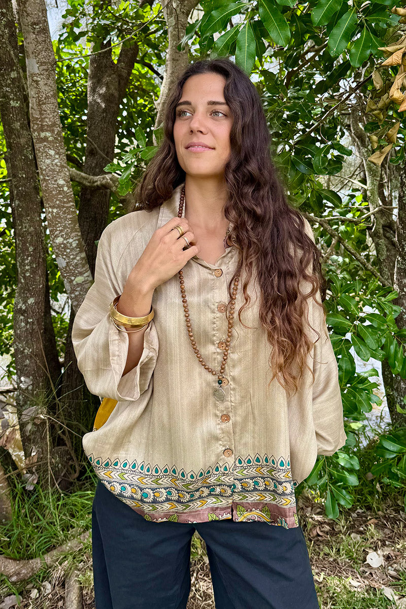 Vintage Sari Amira - Bisque (wool/silk)