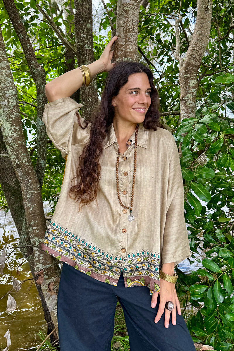 Vintage Sari Amira - Bisque (wool/silk)