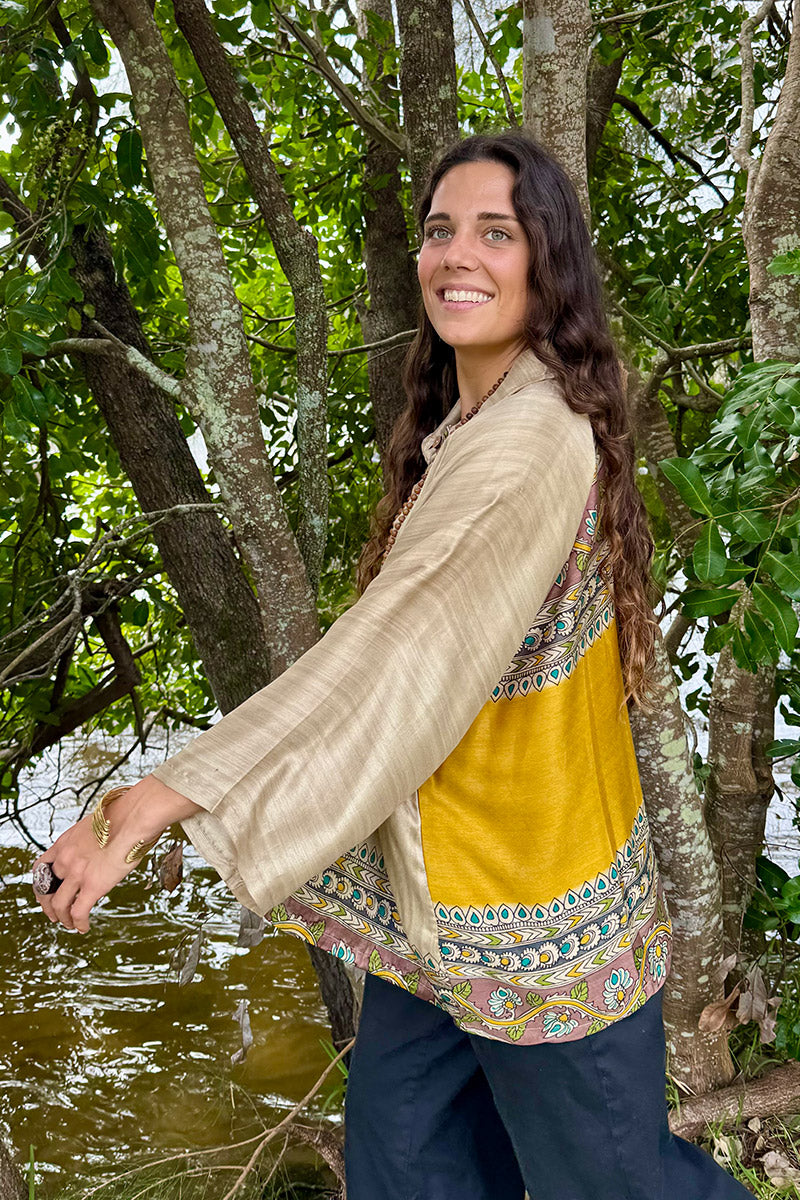 Vintage Sari Amira - Bisque (wool/silk)