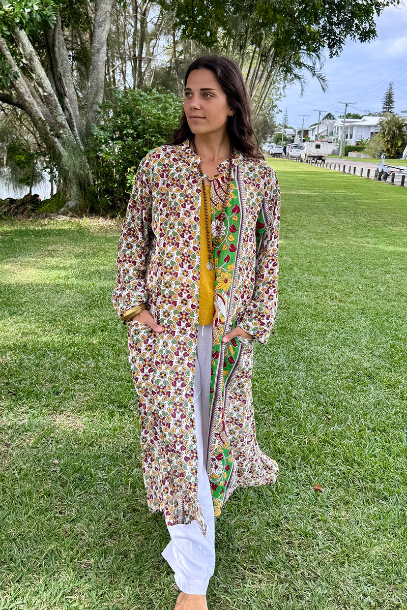 Vintage Sari Dust Coat - Gala (cotton)