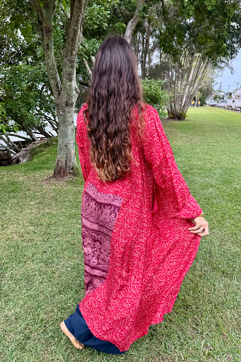 Vintage Sari Dust Coat - Ria (silk)