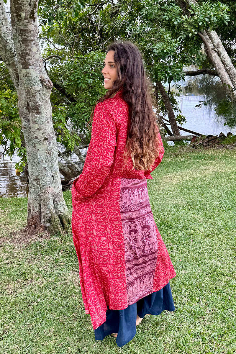 Vintage Sari Dust Coat - Ria (silk)