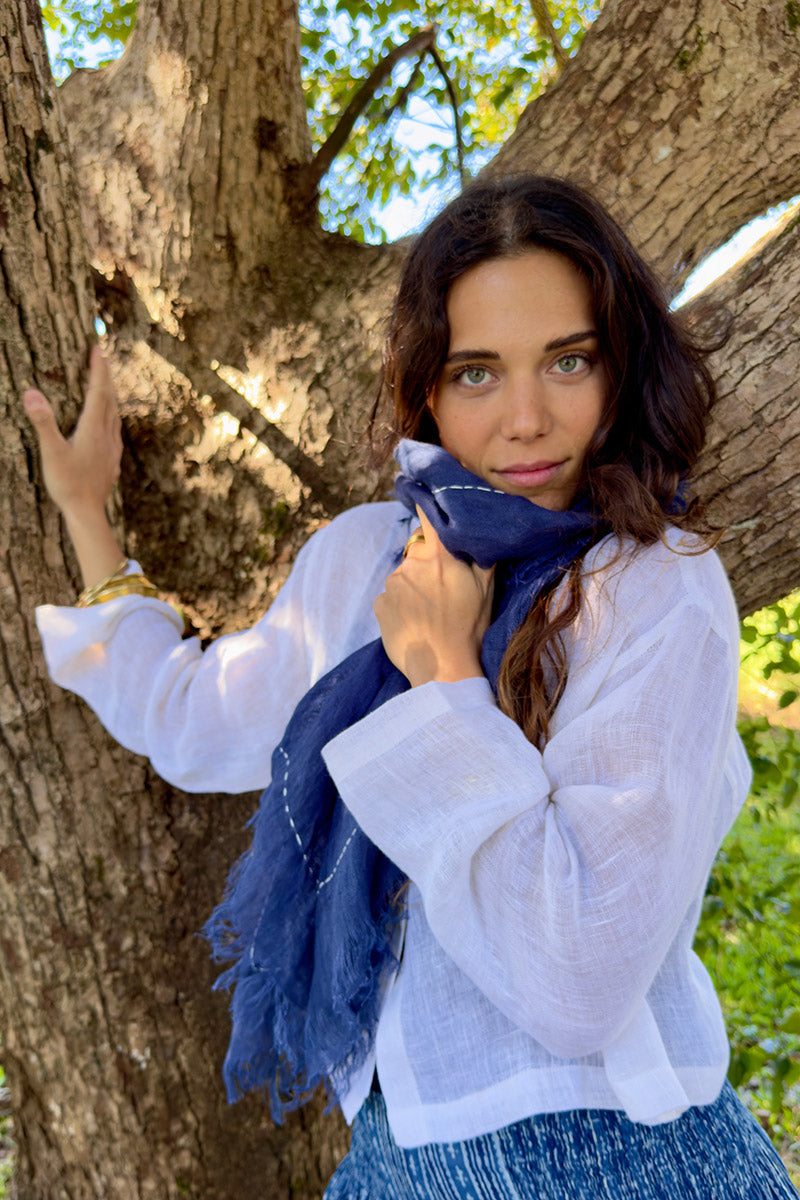Wild Hearts Linen Cardigan - Coconut