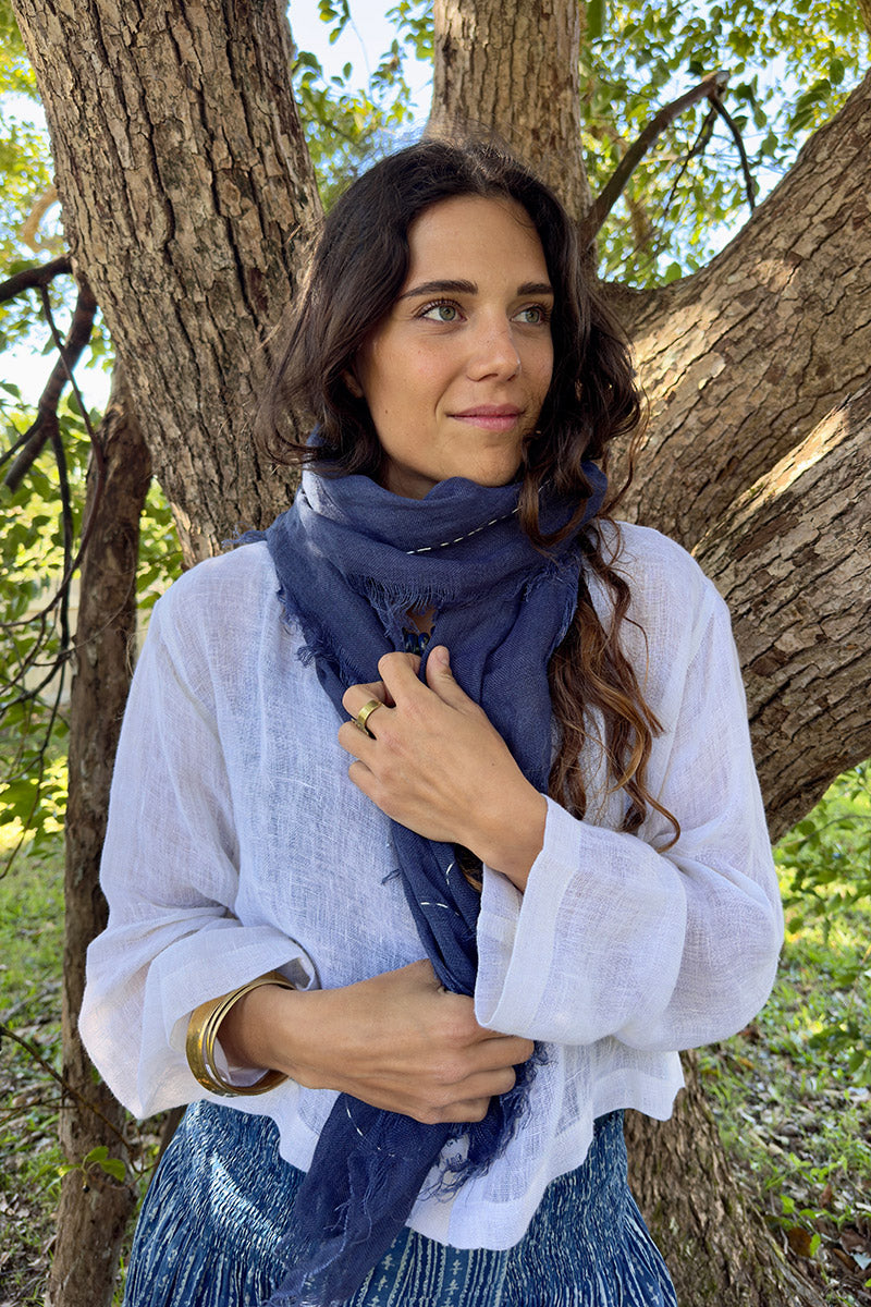 Wild Hearts Linen Cardigan - Coconut