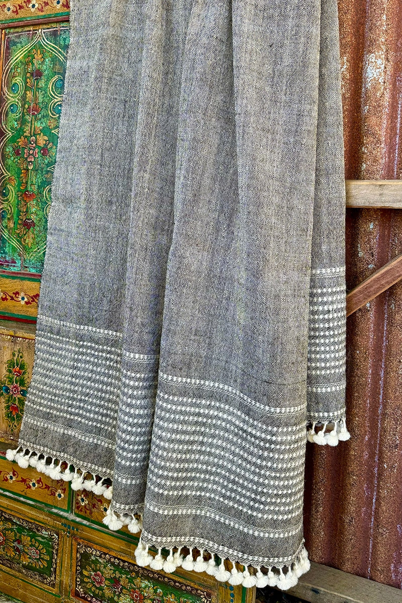 Raw Wool Shawl - Earth #1