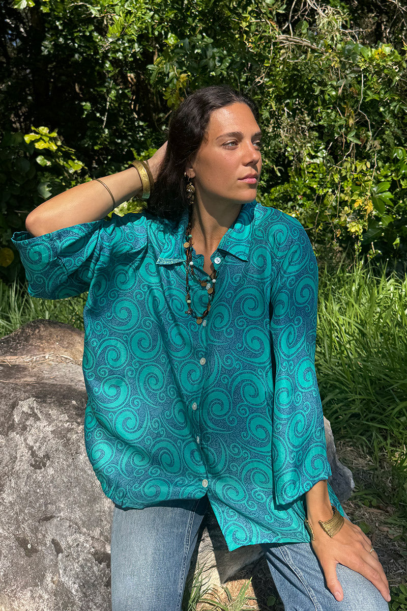 Vintage Sari Amira - Riviera (silk)