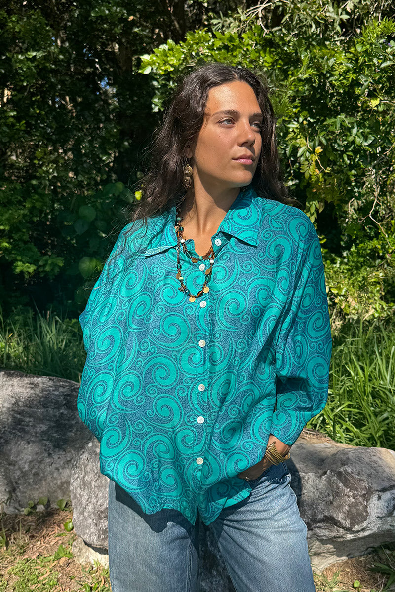 Vintage Sari Amira - Riviera (silk)