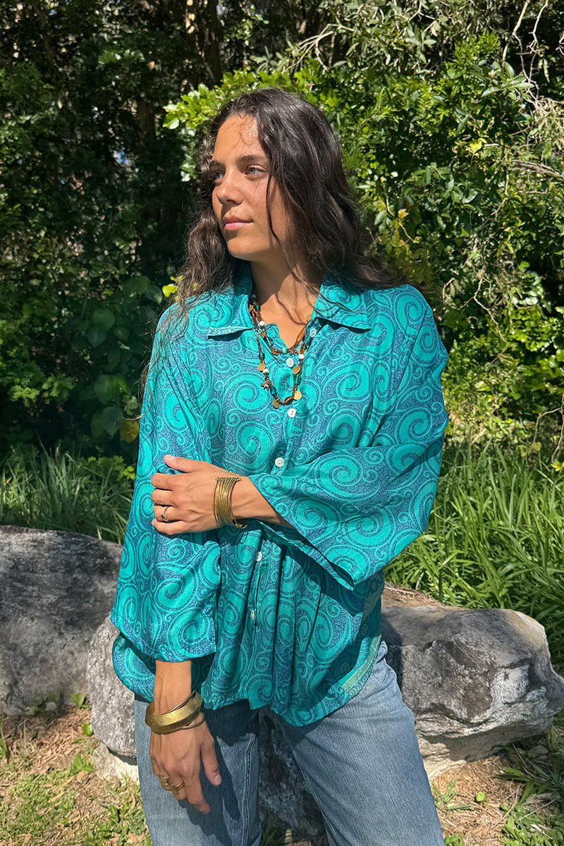 Vintage Sari Amira - Riviera (silk)