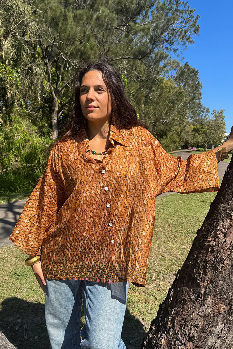 Vintage Sari Amira - Saskia (silk)