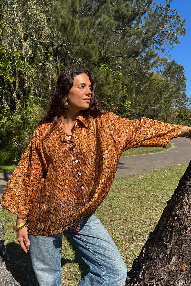 Vintage Sari Amira - Saskia (silk)