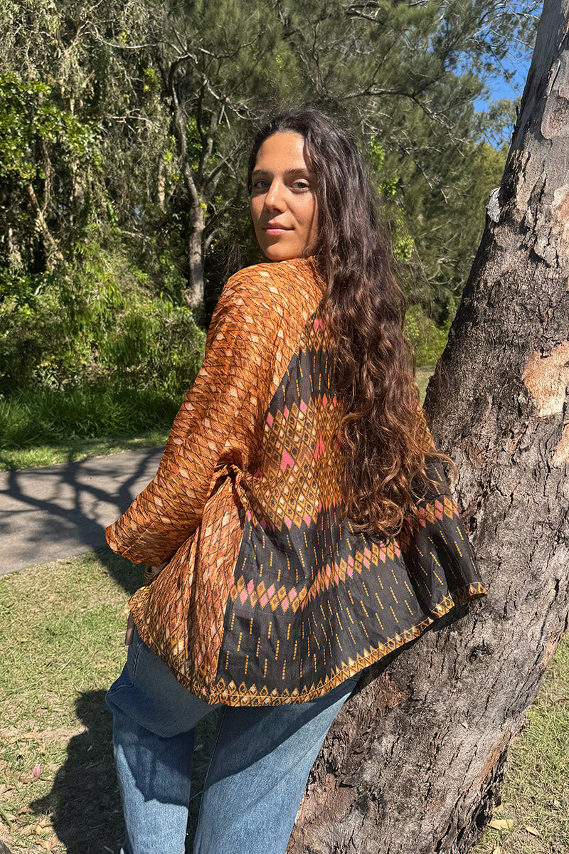 Vintage Sari Amira - Saskia (silk)