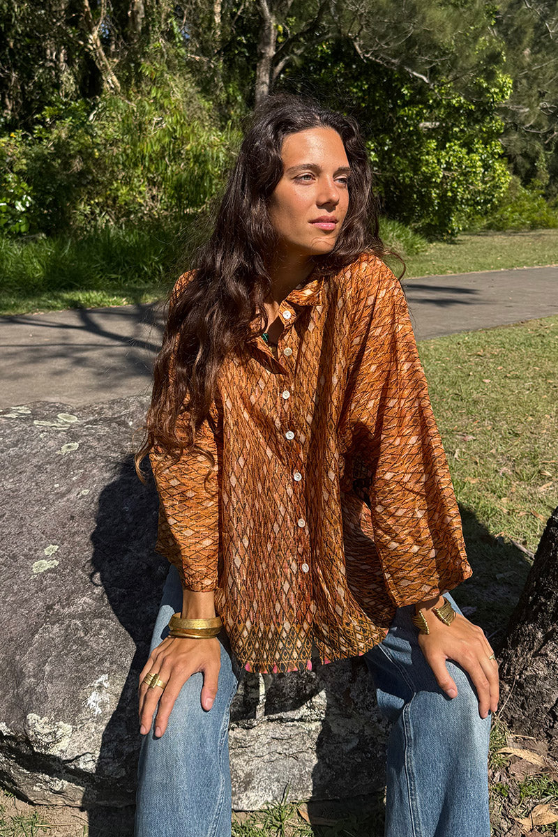 Vintage Sari Amira - Saskia (silk)
