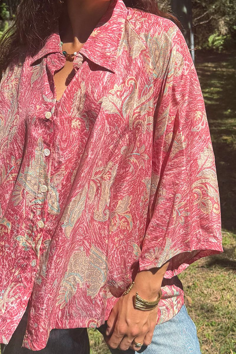 Vintage Sari Amira - Rose (silk)