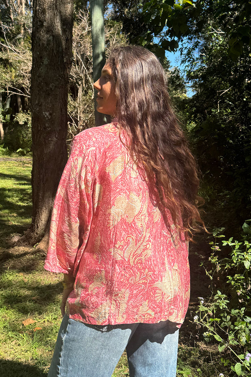Vintage Sari Amira - Rose (silk)