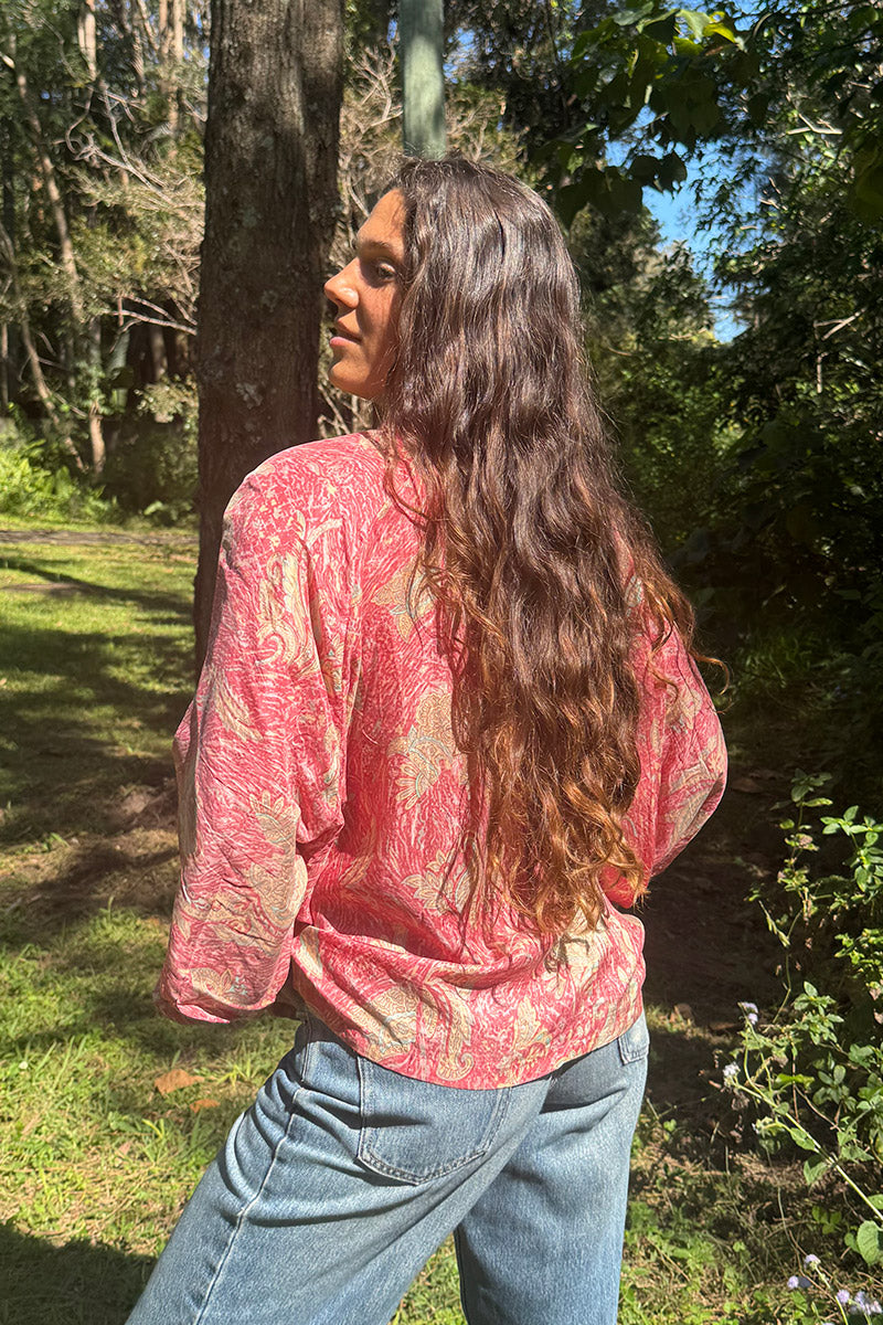 Vintage Sari Amira - Rose (silk)