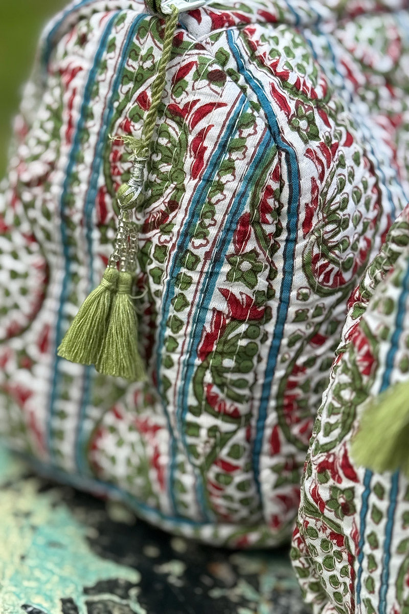 Wash Bags, accessories, Hand block prints, plastic lined with inside - Farah