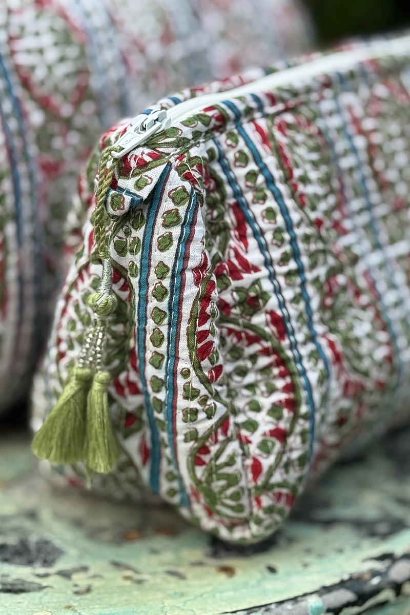 Wash Bags, accessories, Hand block prints, plastic lined with inside - Farah