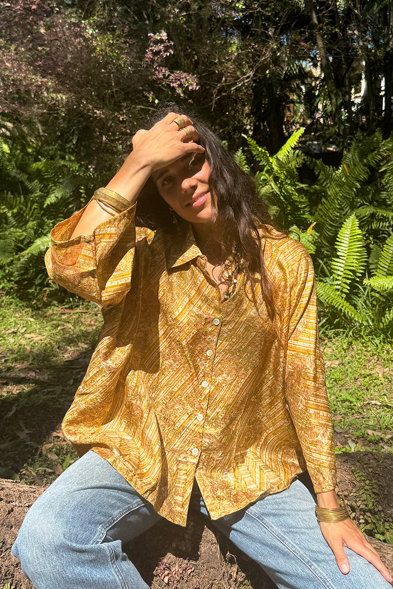 Vintage Sari Amira - Honey (silk)