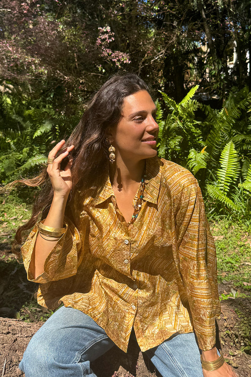 Vintage Sari Amira - Honey (silk)