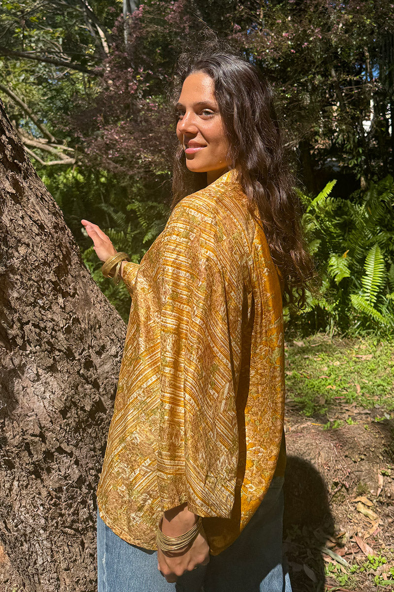 Vintage Sari Amira - Honey (silk)