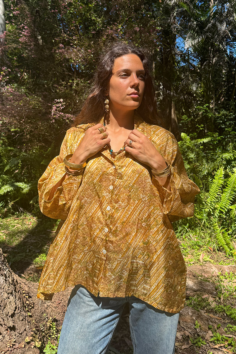 Vintage Sari Amira - Honey (silk)
