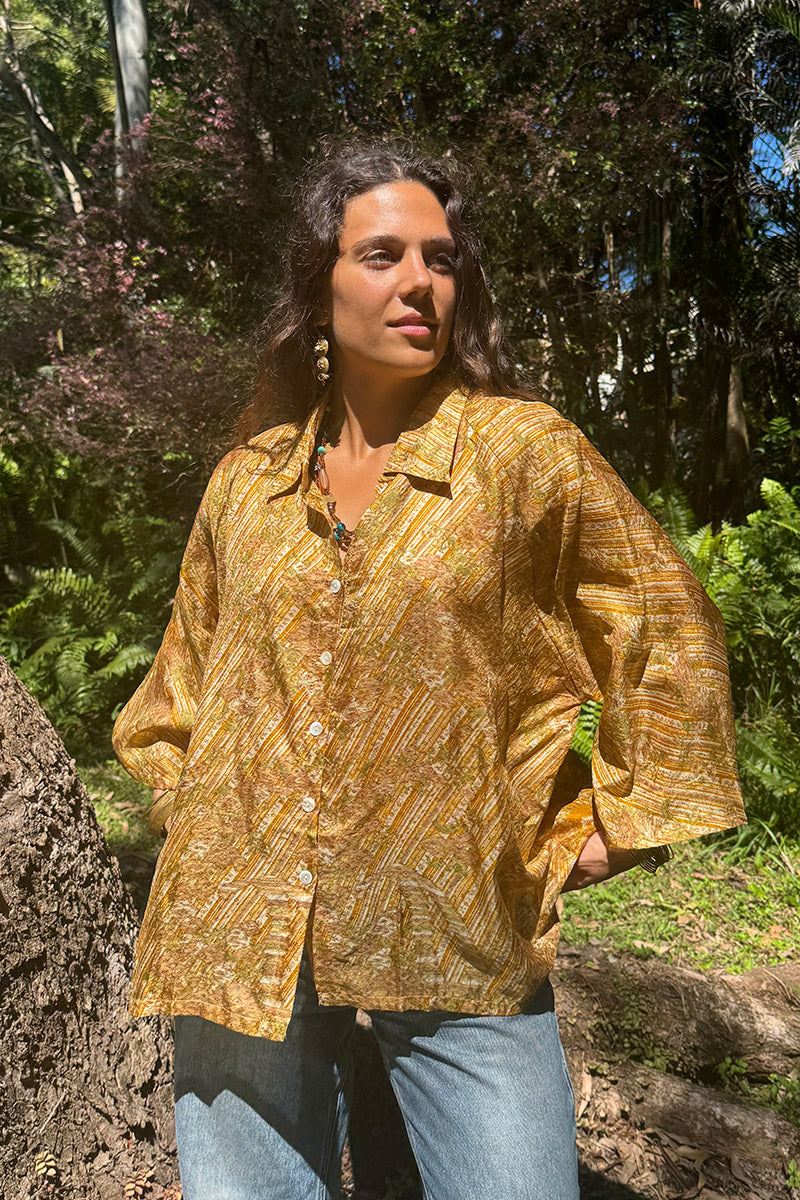 Vintage Sari Amira - Honey (silk)