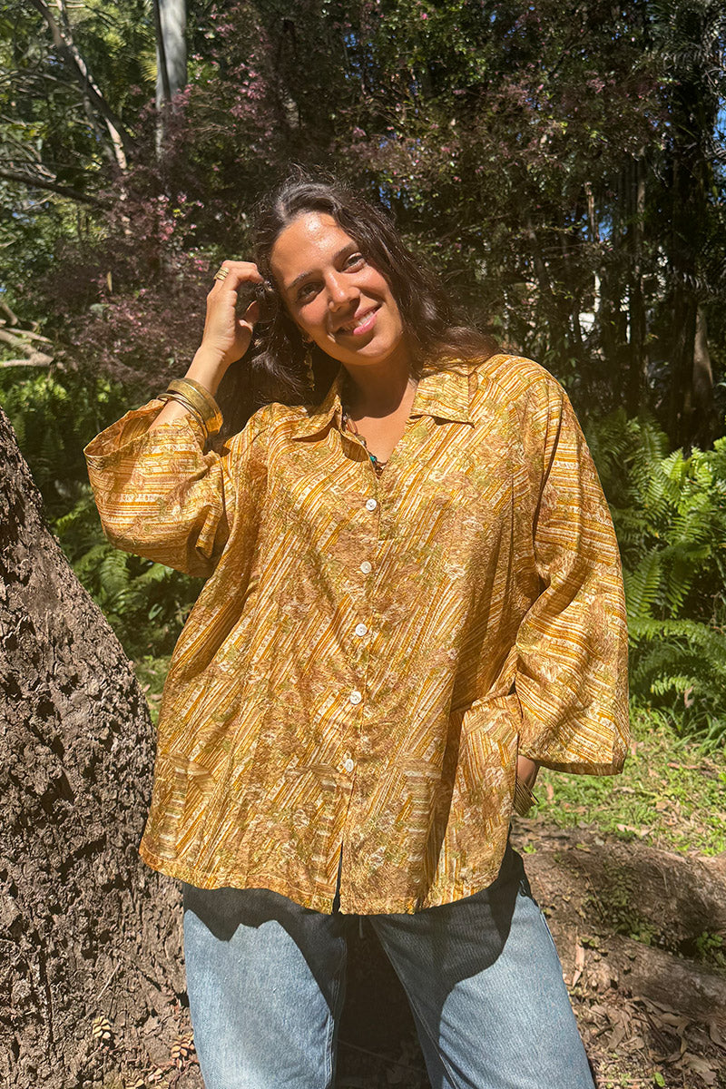 Vintage Sari Amira - Honey (silk)