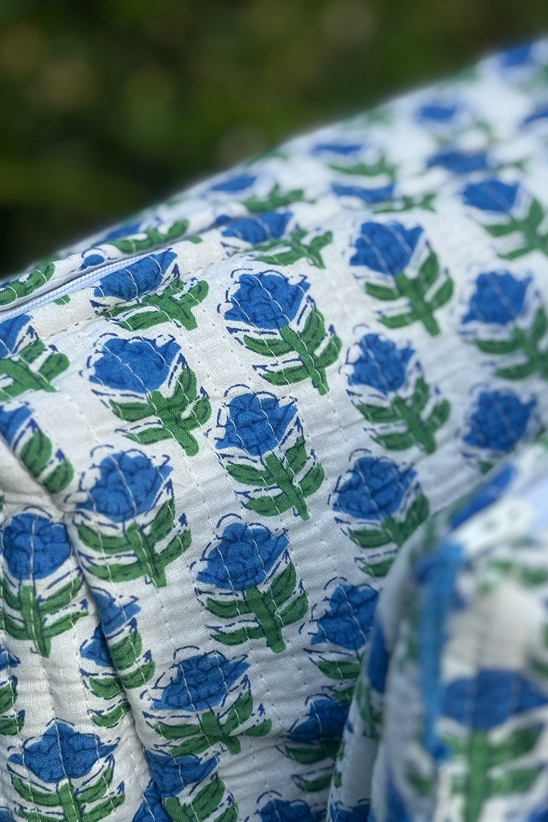 Wash Bags, accessories, Hand block prints, plastic lined with inside Mirabelle