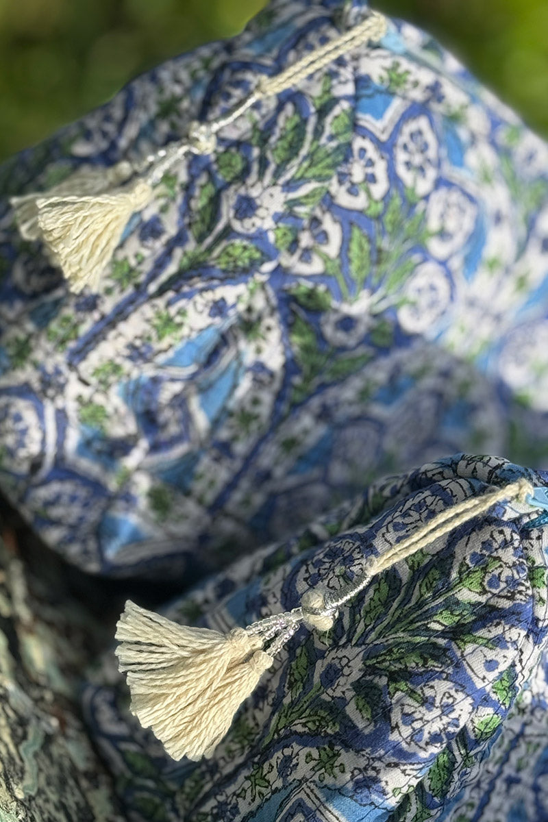 Wash Bags, accessories, Hand block prints, plastic lined with inside Riverine