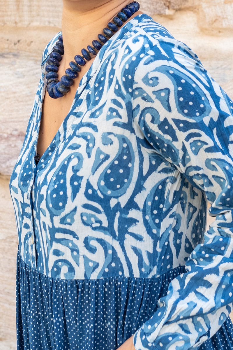 Jhali Dress - Indigo Mix