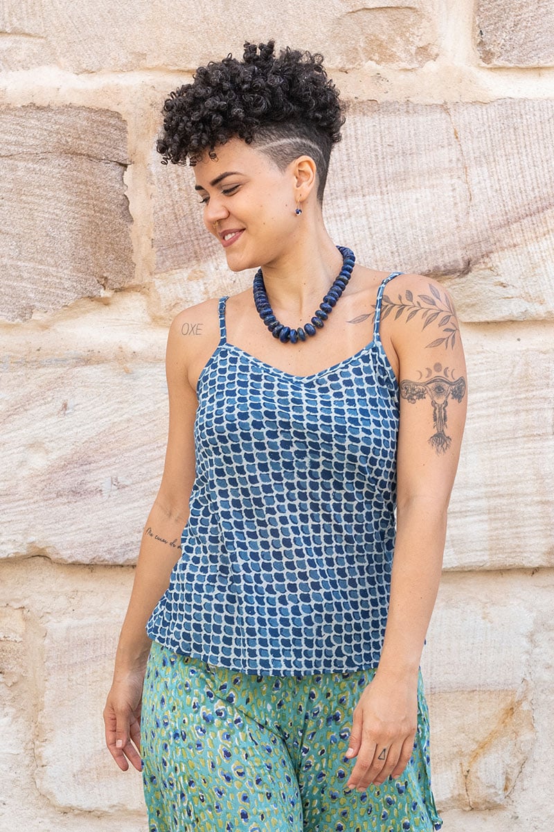 Juliet Top -Indigo Ocean