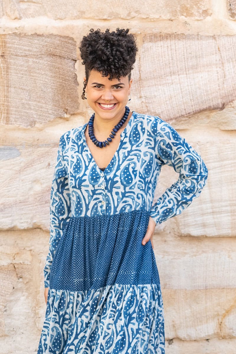 Jhali Dress - Indigo Mix