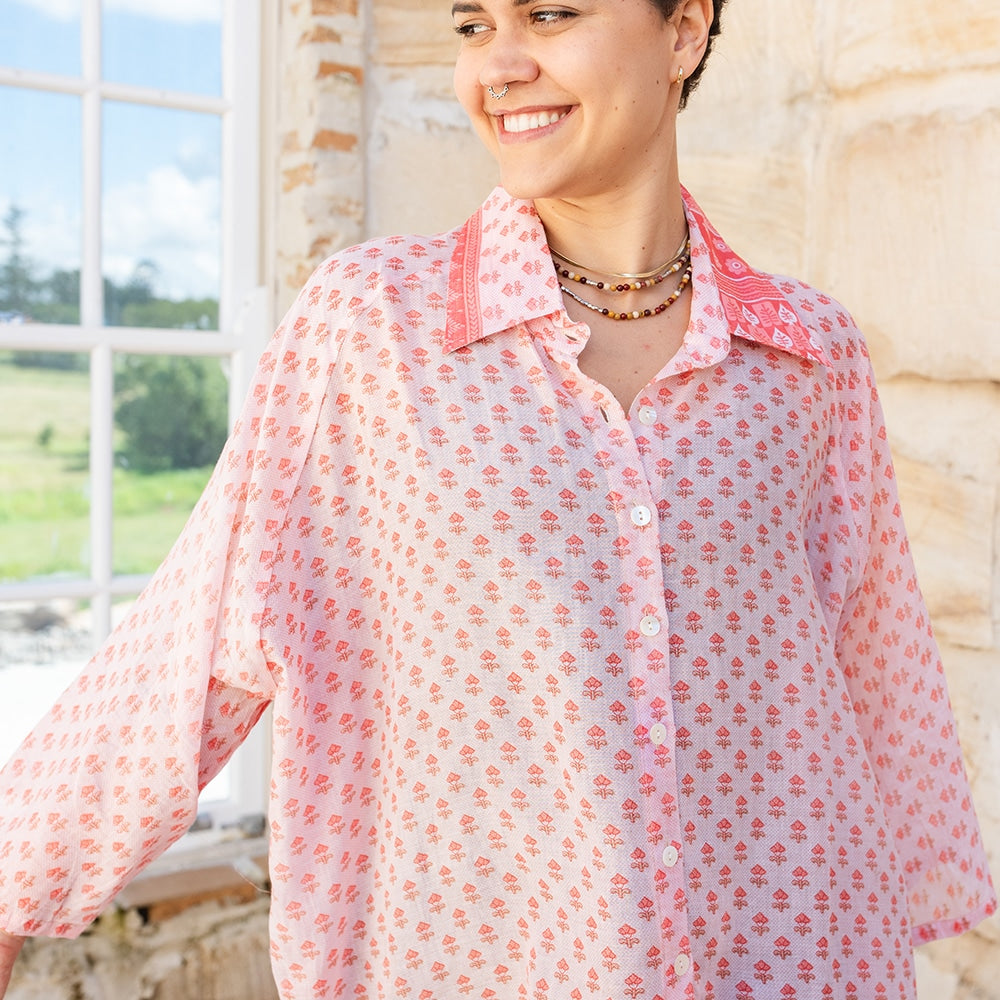 Vintage Sari Amira - Beiju - Cotton