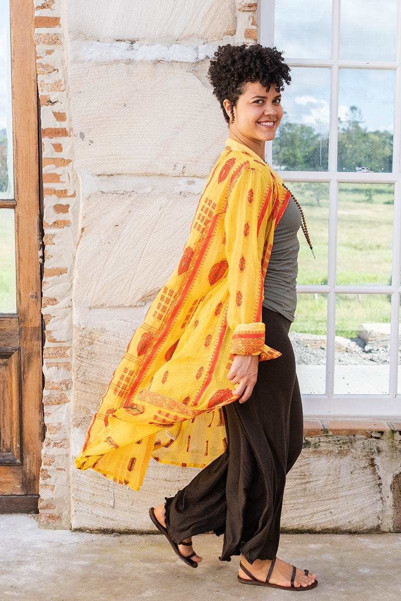 Vintage Sari Dustcoat - Joia - Cotton