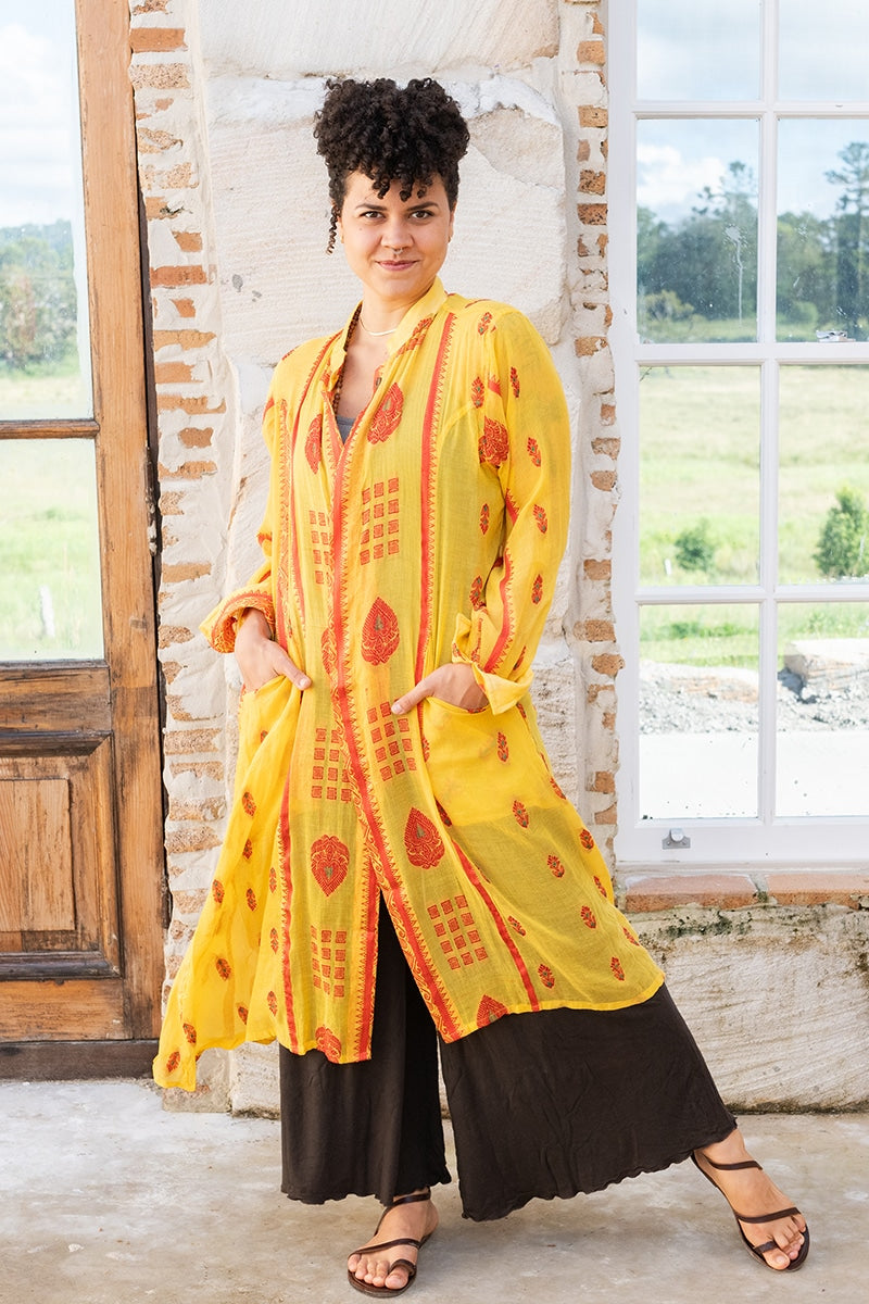 Vintage Sari Dustcoat - Joia - Cotton