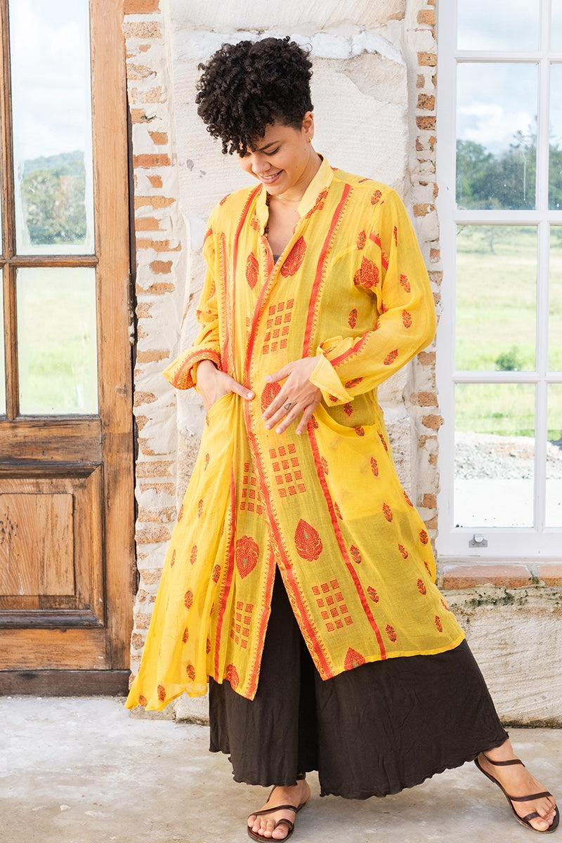Vintage Sari Dustcoat - Joia - Cotton
