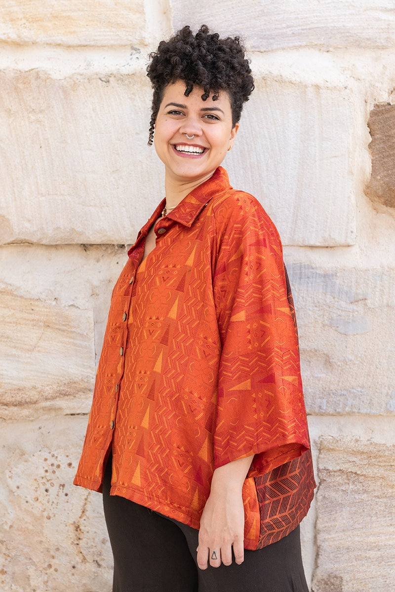 Vintage Sari Amira - Serjipe - wool - silk