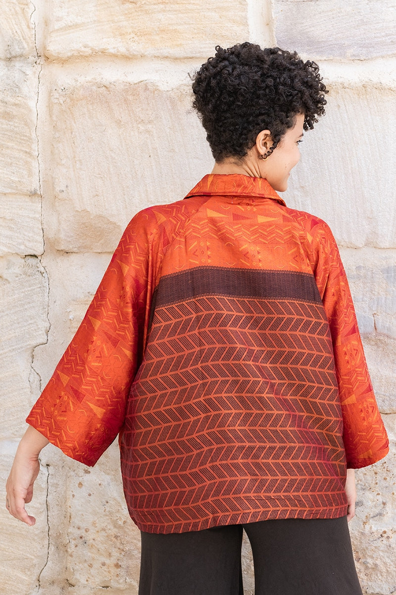 Vintage Sari Amira - Serjipe - wool - silk