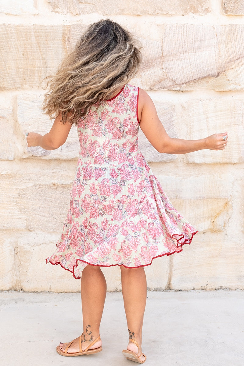 Flamenco Dress Knee Length - Pistachio