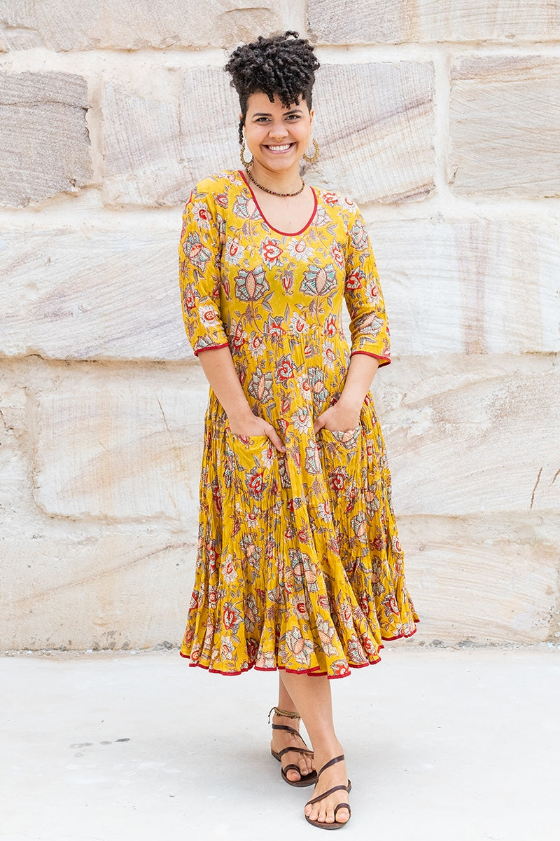 Flamenco Dress with Sleeves - Sunset