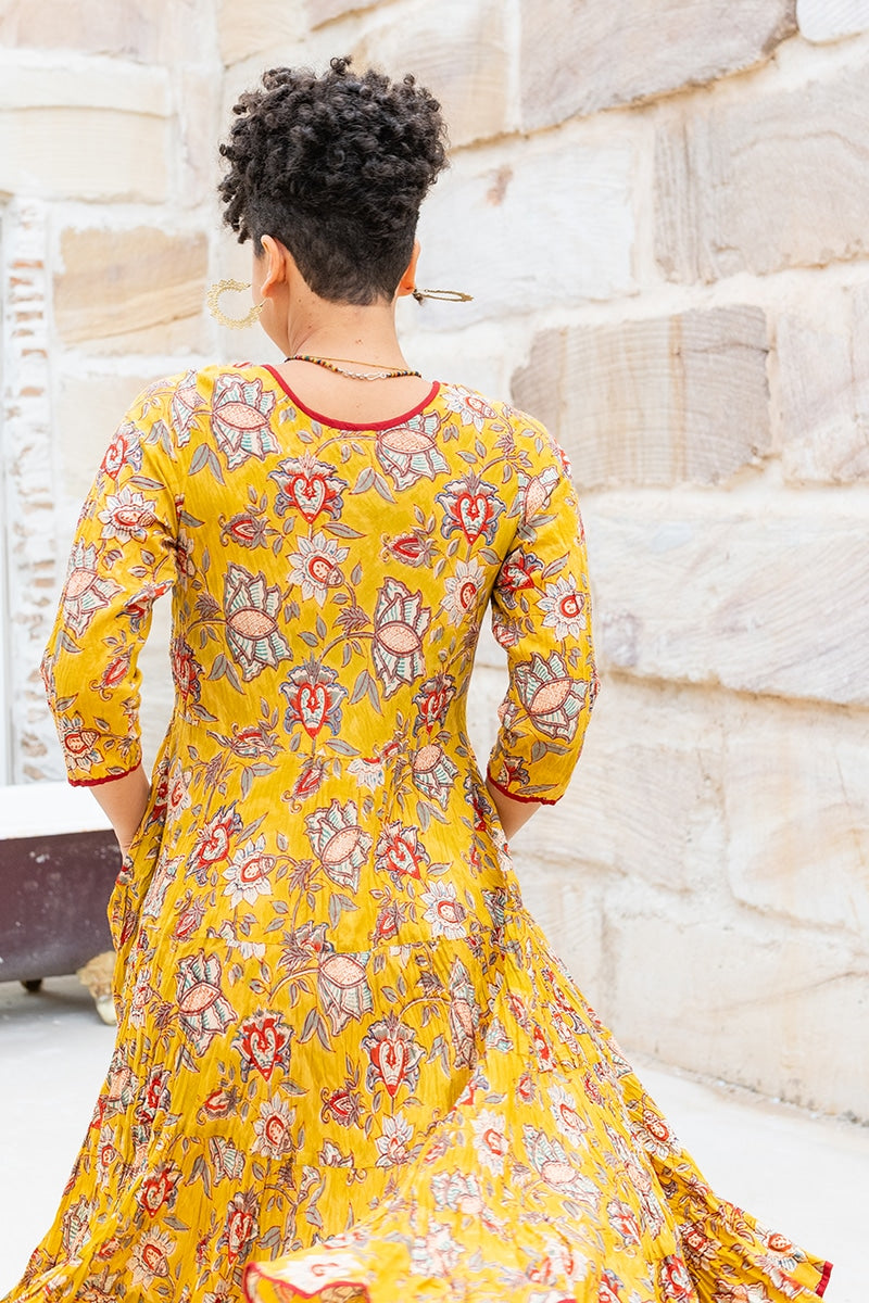 Flamenco Dress with Sleeves - Sunset